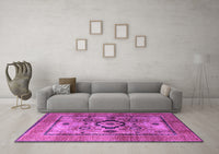 Machine Washable Oriental Purple Modern Rug, wshabs4135pur