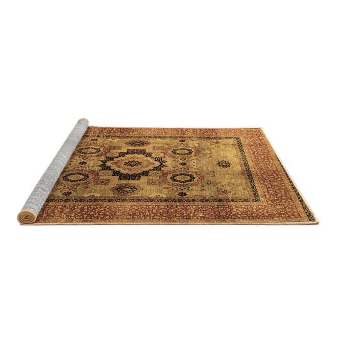 Sideview of Machine Washable Oriental Brown Modern Rug, wshabs4135brn