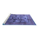 Sideview of Machine Washable Oriental Blue Modern Rug, wshabs4135blu