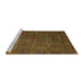 Sideview of Machine Washable Abstract Red Brown Rug, wshabs4136