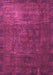 Machine Washable Oriental Pink Modern Rug, wshabs4136pnk