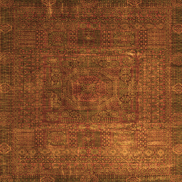 Square Oriental Orange Modern Rug, abs4136org