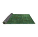 Sideview of Oriental Turquoise Modern Rug, abs4136turq