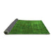 Sideview of Oriental Green Modern Rug, abs4136grn