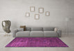 Machine Washable Oriental Purple Modern Area Rugs in a Living Room, wshabs4136pur