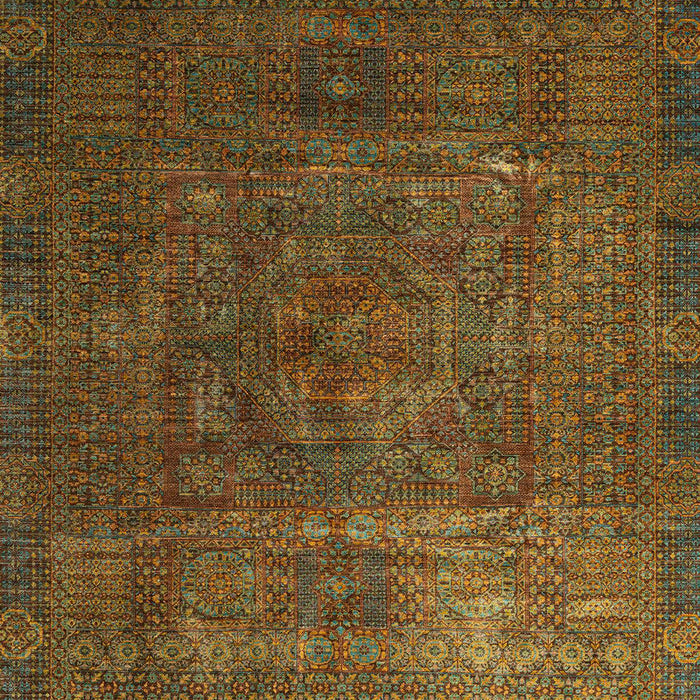 Machine Washable Abstract Red Brown Rug, wshabs4136