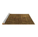 Sideview of Machine Washable Oriental Brown Modern Rug, wshabs4136brn