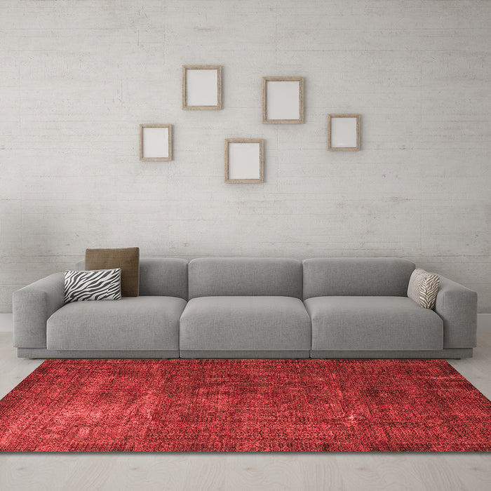 Modern Red Washable Rugs