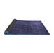 Sideview of Oriental Blue Modern Rug, abs4136blu