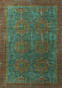 Oriental Light Blue Modern Rug, abs4137lblu