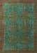 Oriental Light Blue Modern Rug, abs4137lblu