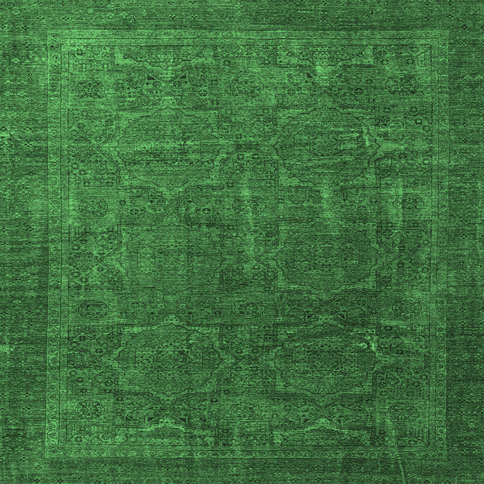 Square Oriental Emerald Green Modern Rug, abs4137emgrn