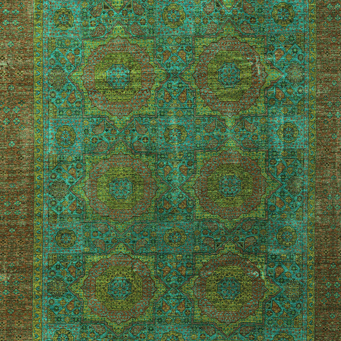 Machine Washable Oriental Turquoise Modern Area Rugs, wshabs4137turq