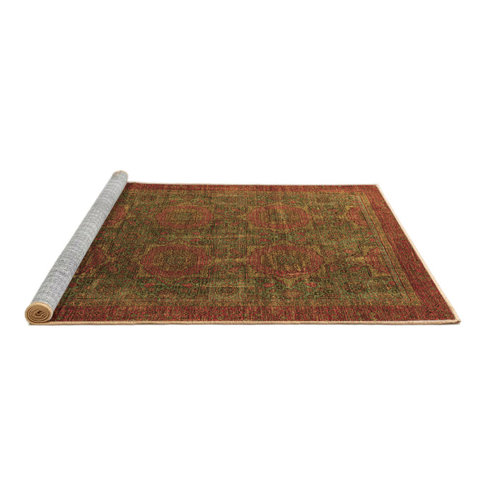Sideview of Machine Washable Oriental Brown Modern Rug, wshabs4137brn