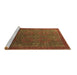 Sideview of Machine Washable Oriental Brown Modern Rug, wshabs4137brn