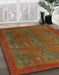 Abstract Red Oriental Rug in Family Room, abs4137