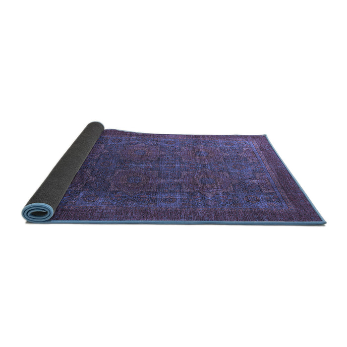 Sideview of Oriental Blue Modern Rug, abs4137blu