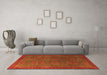 Machine Washable Oriental Orange Modern Area Rugs in a Living Room, wshabs4137org