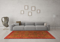 Machine Washable Oriental Orange Modern Rug, wshabs4137org