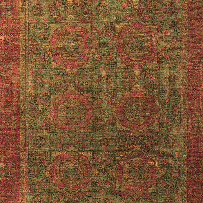 Machine Washable Oriental Brown Modern Rug, wshabs4137brn