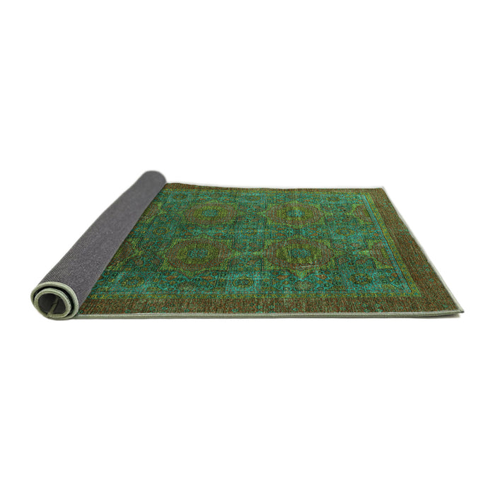 Sideview of Oriental Turquoise Modern Rug, abs4137turq