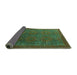 Sideview of Oriental Turquoise Modern Rug, abs4137turq