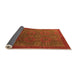 Sideview of Oriental Orange Modern Rug, abs4137org