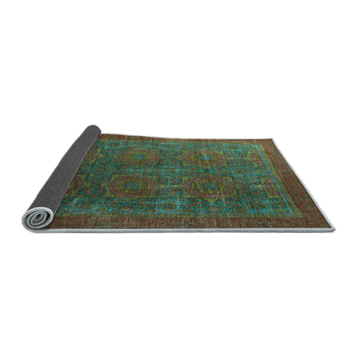 Sideview of Oriental Light Blue Modern Rug, abs4137lblu