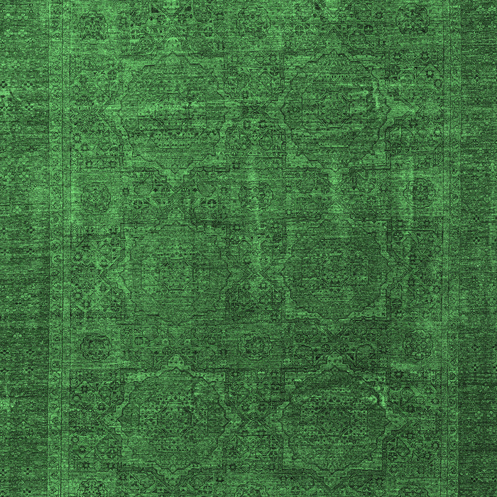 Machine Washable Oriental Emerald Green Modern Area Rugs, wshabs4137emgrn