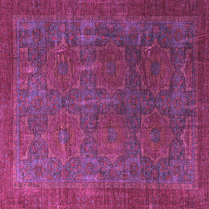 Square Machine Washable Oriental Purple Modern Area Rugs, wshabs4137pur