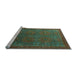 Sideview of Machine Washable Oriental Light Blue Modern Rug, wshabs4137lblu