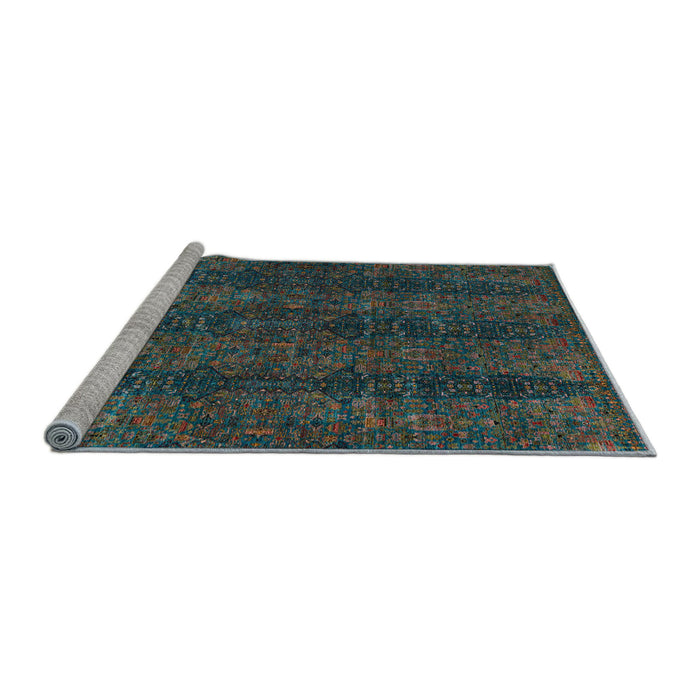 Sideview of Machine Washable Abstract Taupe Brown Rug, wshabs4138