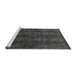 Sideview of Machine Washable Oriental Gray Modern Rug, wshabs4138gry