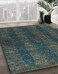 Abstract Taupe Brown Oriental Rug, abs4138