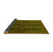 Sideview of Oriental Yellow Modern Rug, abs4138yw