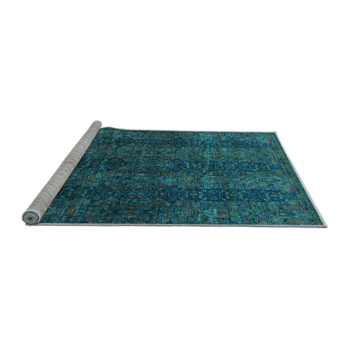 Sideview of Machine Washable Oriental Light Blue Modern Rug, wshabs4138lblu