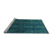 Sideview of Machine Washable Oriental Light Blue Modern Rug, wshabs4138lblu