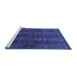 Sideview of Machine Washable Oriental Blue Modern Rug, wshabs4138blu