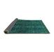 Sideview of Oriental Turquoise Modern Rug, abs4138turq