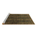 Sideview of Machine Washable Oriental Brown Modern Rug, wshabs4138brn