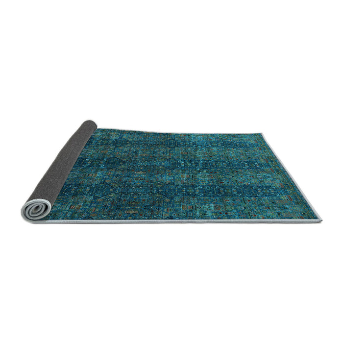 Sideview of Oriental Light Blue Modern Rug, abs4138lblu