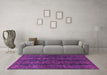 Machine Washable Oriental Pink Modern Rug in a Living Room, wshabs4138pnk