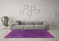 Machine Washable Oriental Pink Modern Rug, wshabs4138pnk