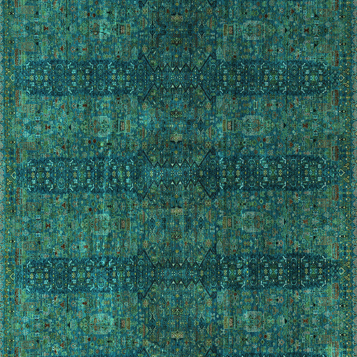 Square Oriental Turquoise Modern Rug, abs4138turq