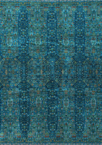 Oriental Light Blue Modern Rug, abs4138lblu