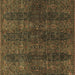 Square Oriental Brown Modern Rug, abs4138brn