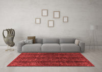 Machine Washable Oriental Red Modern Rug, wshabs4138red