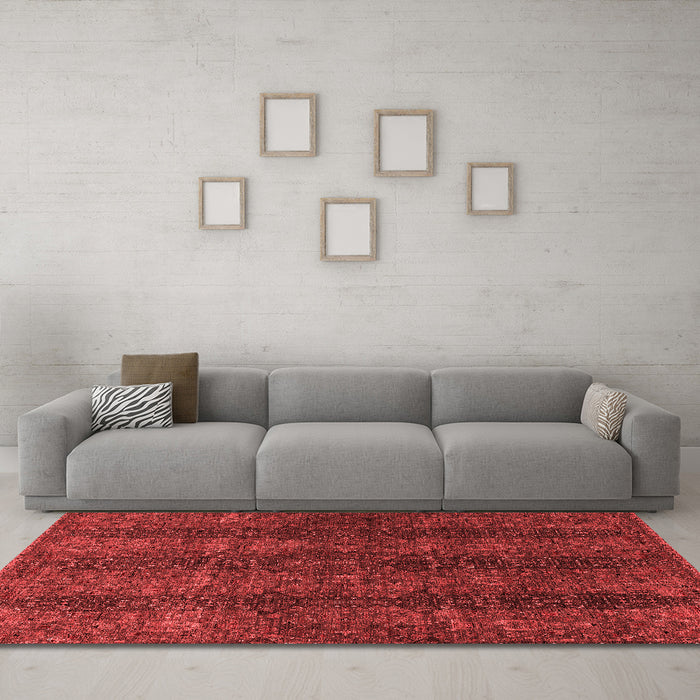 Modern Red Washable Rugs