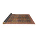 Sideview of Abstract Brown Red Oriental Rug, abs4139