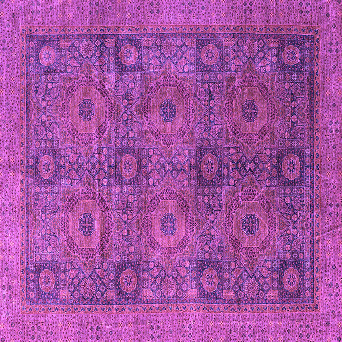 Square Machine Washable Oriental Purple Modern Area Rugs, wshabs4139pur